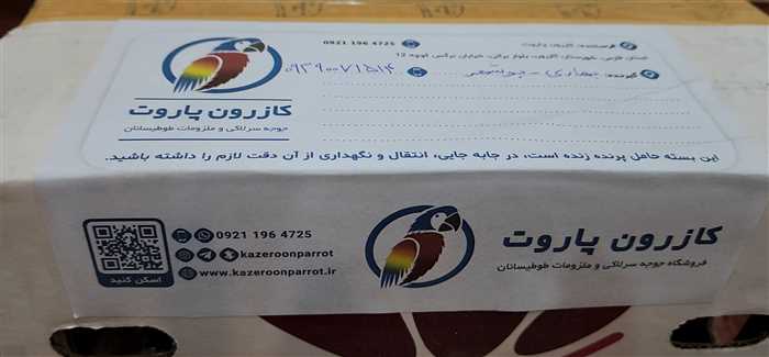 ارسال جوجه سرلاکی طوطی خورشیدی( سان کانور )به بوشهر